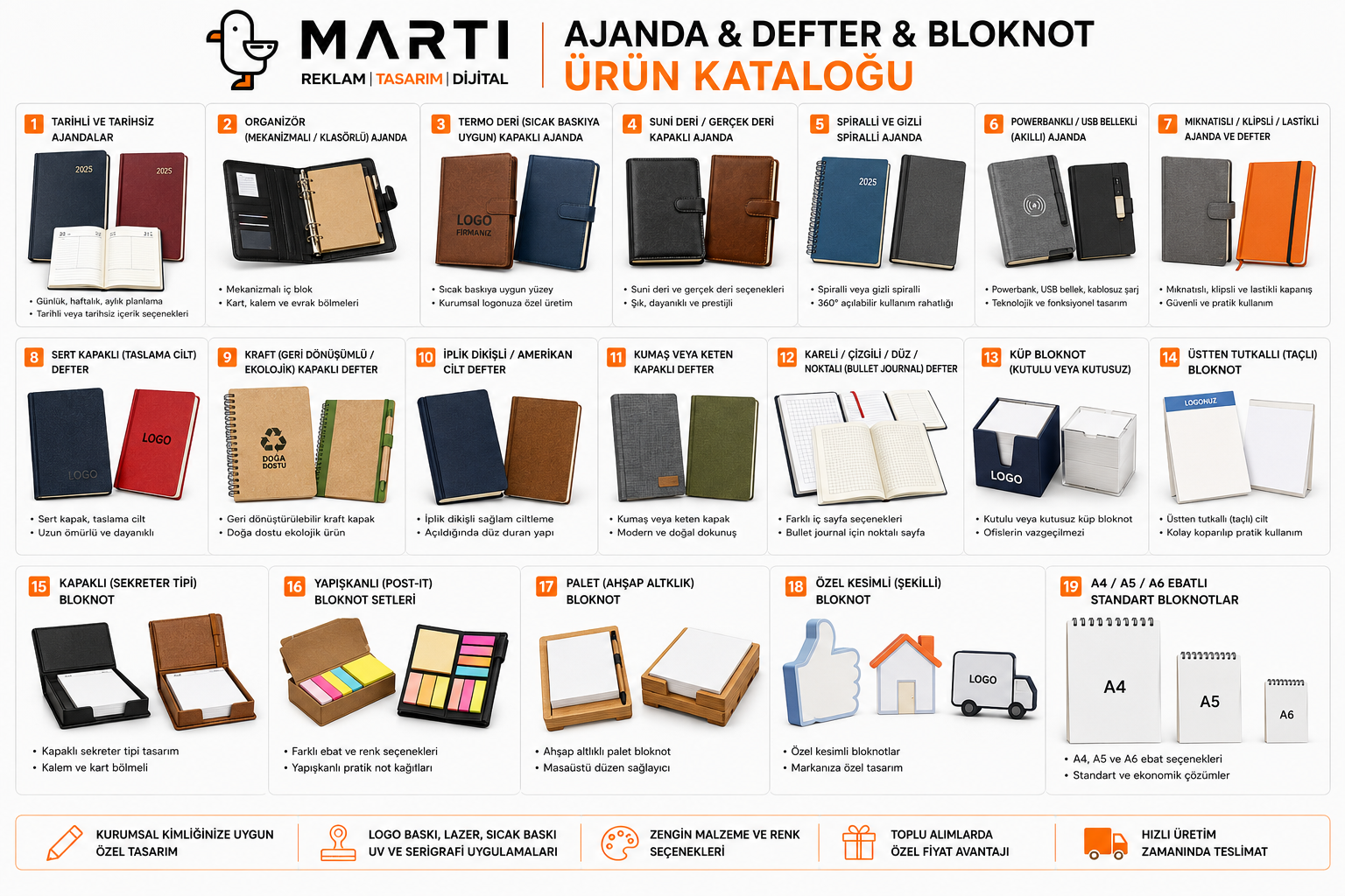 Ajanda defter ve bloknot kataloğu