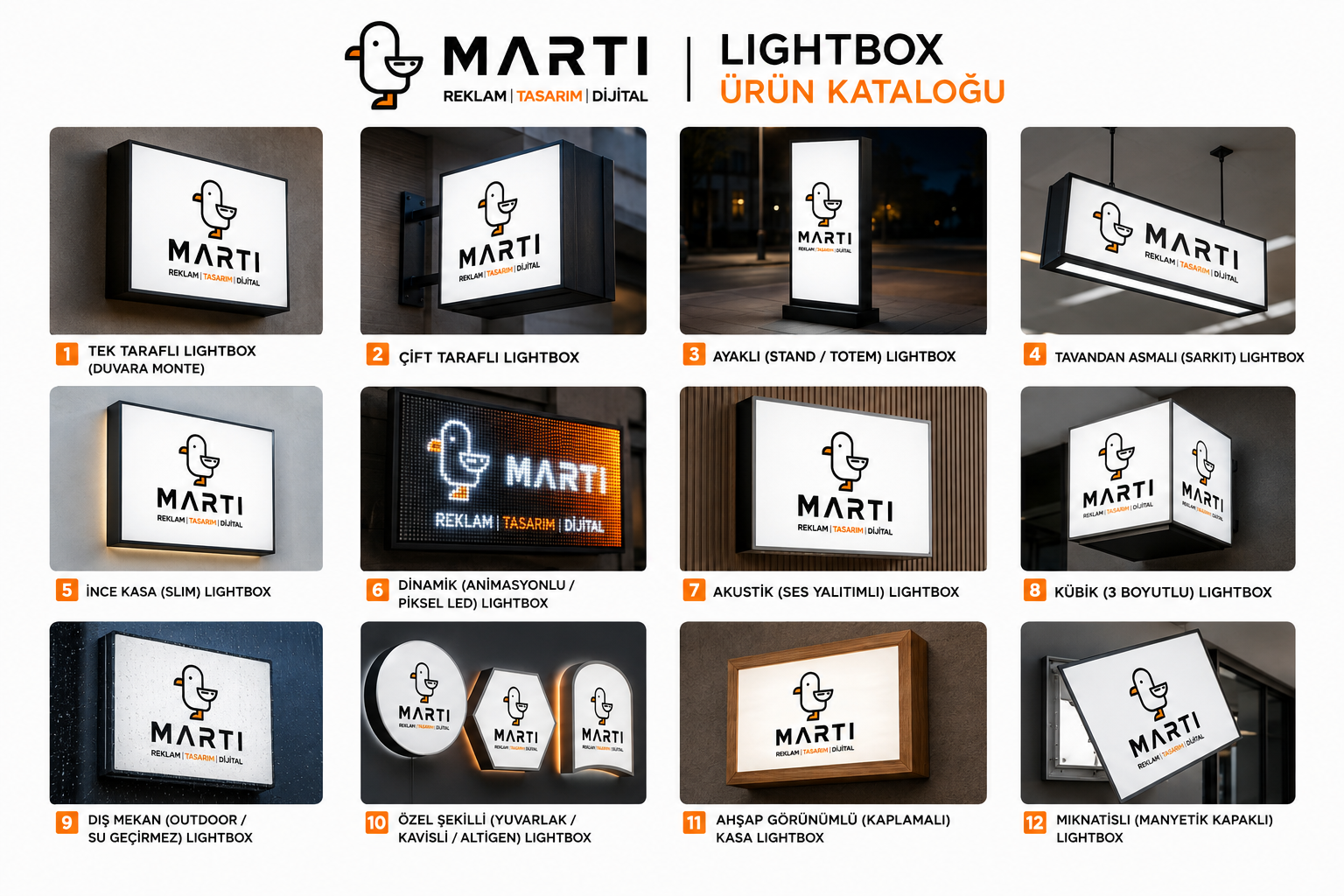 Lightbox tabela kataloğu