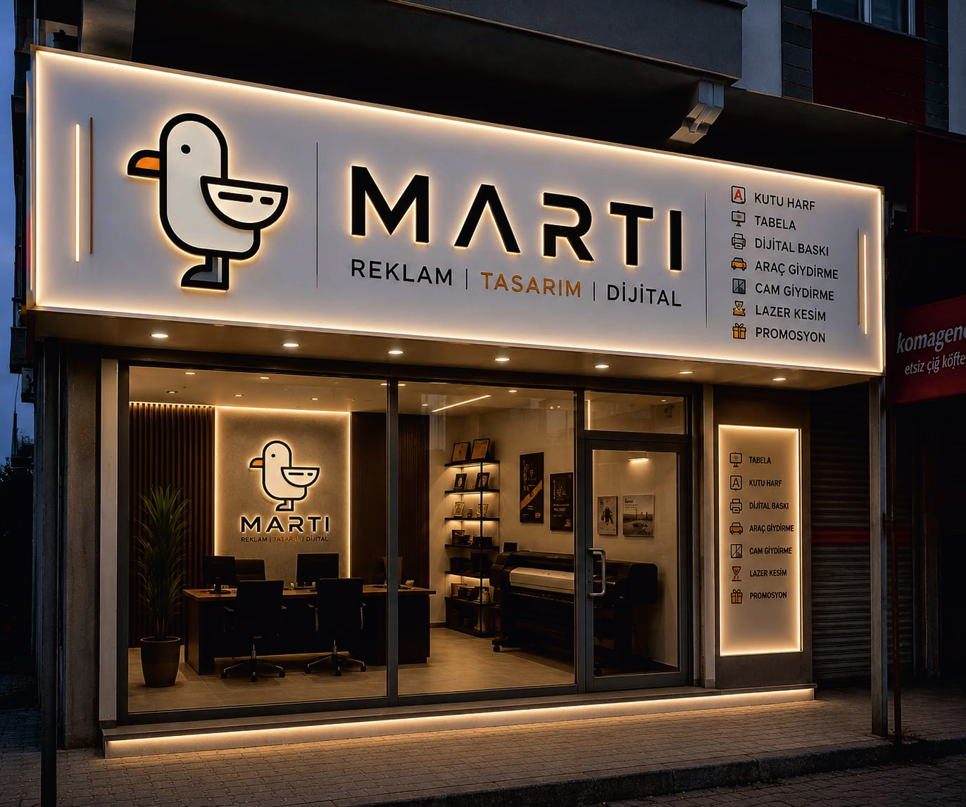 Martı mağaza ve tabela uygulaması